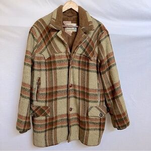 Pioneer Wear Vintage Brown and Tan Field Jacket Sherpa Lined